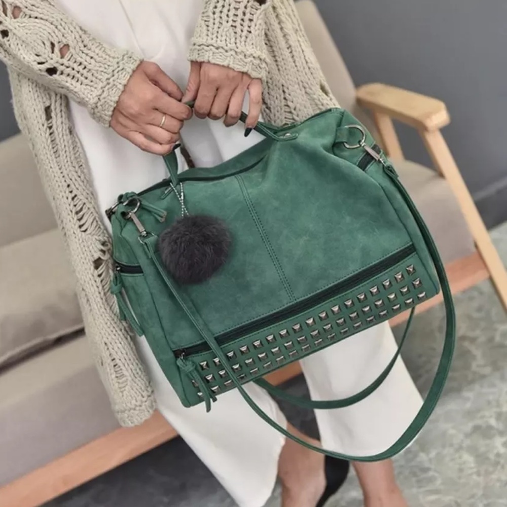 Alma Faux Suede Satchel